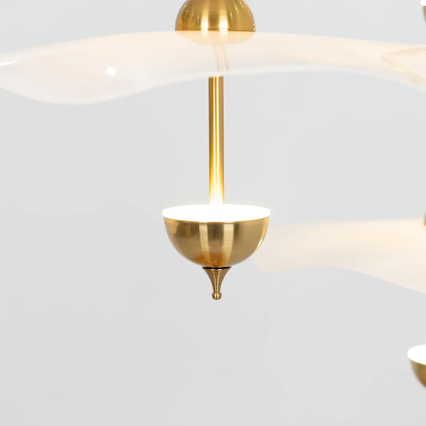 Carins Modern Gold Metal Acrylic Pendant Light Bedroom Living Room