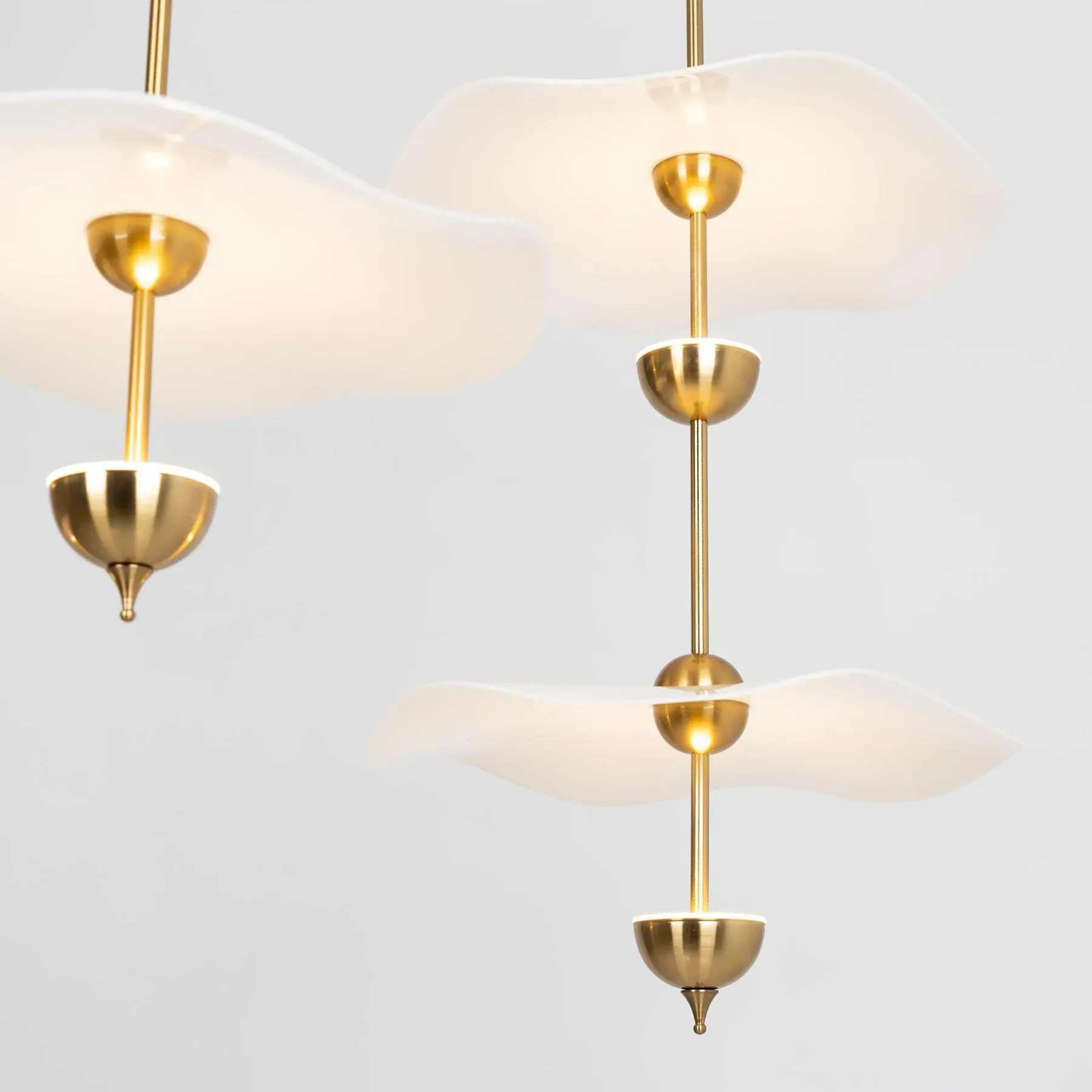 Carins Modern Gold Metal Acrylic Pendant Light Bedroom Living Room