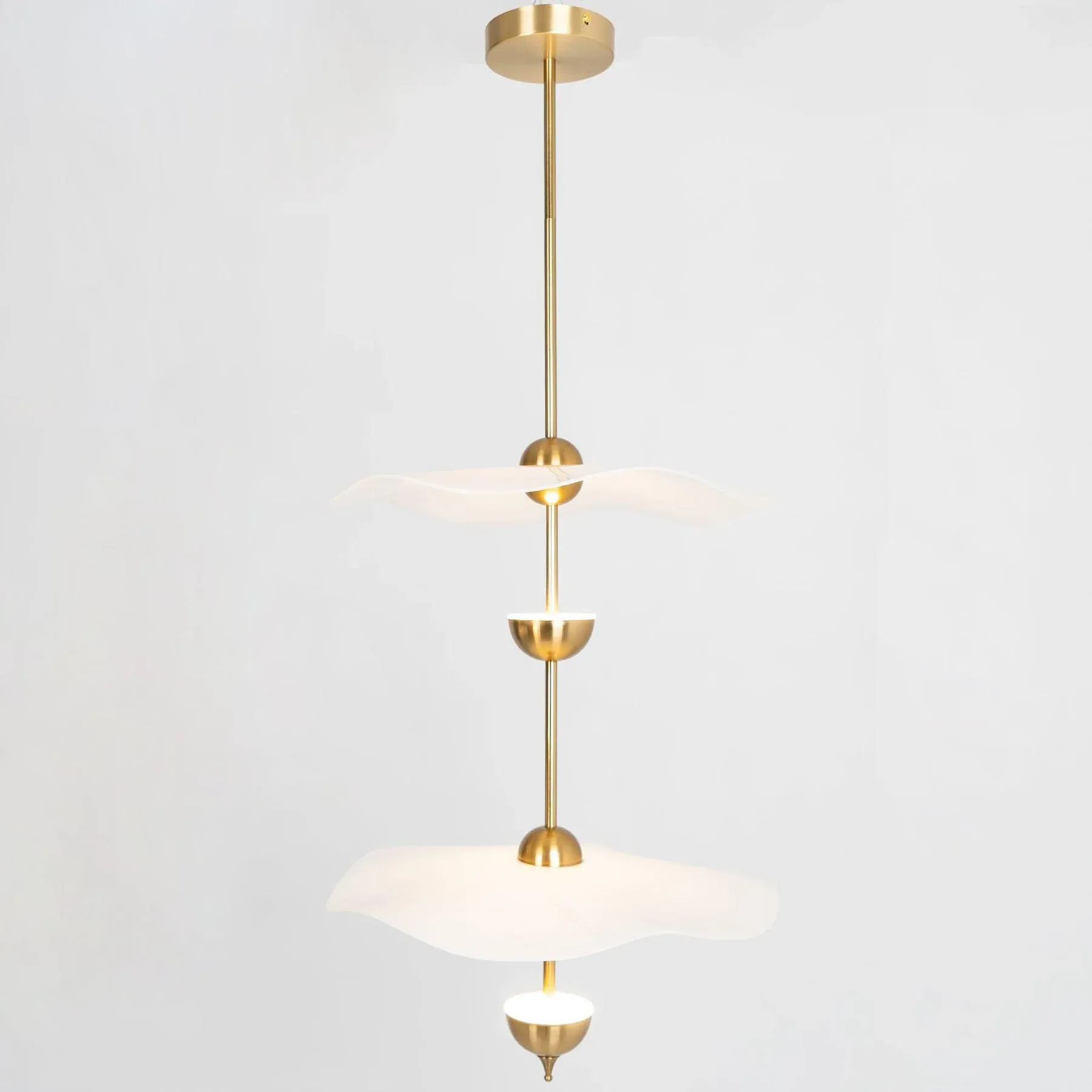 Carins Modern Gold Metal Acrylic Pendant Light Bedroom Living Room
