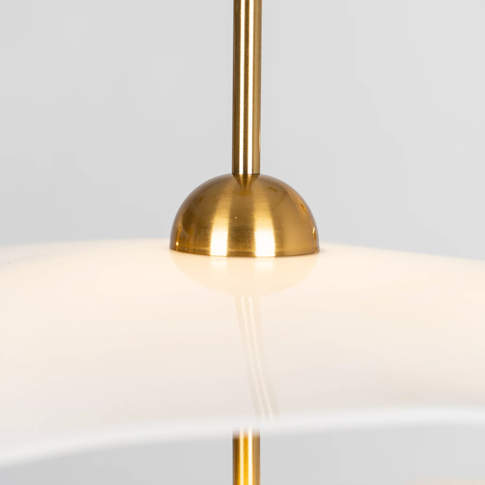 Cairns Pendant Light: Gold finish and acrylic shade detail