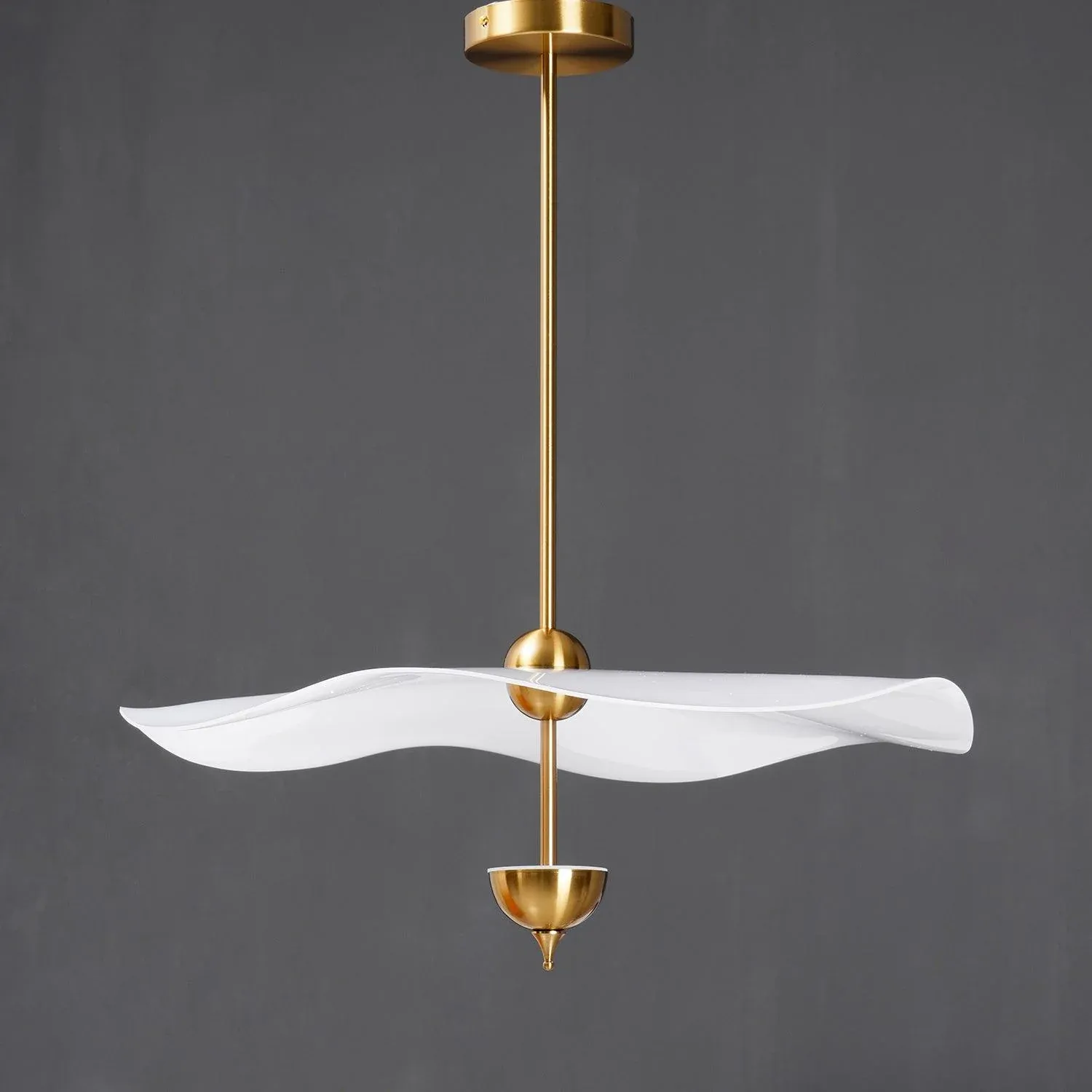 Carins Modern Gold Metal Acrylic Pendant Light Bedroom Living Room