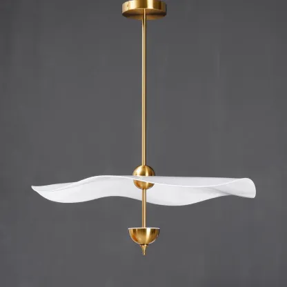Carins Modern Gold Metal Acrylic Pendant Light Bedroom Living Room