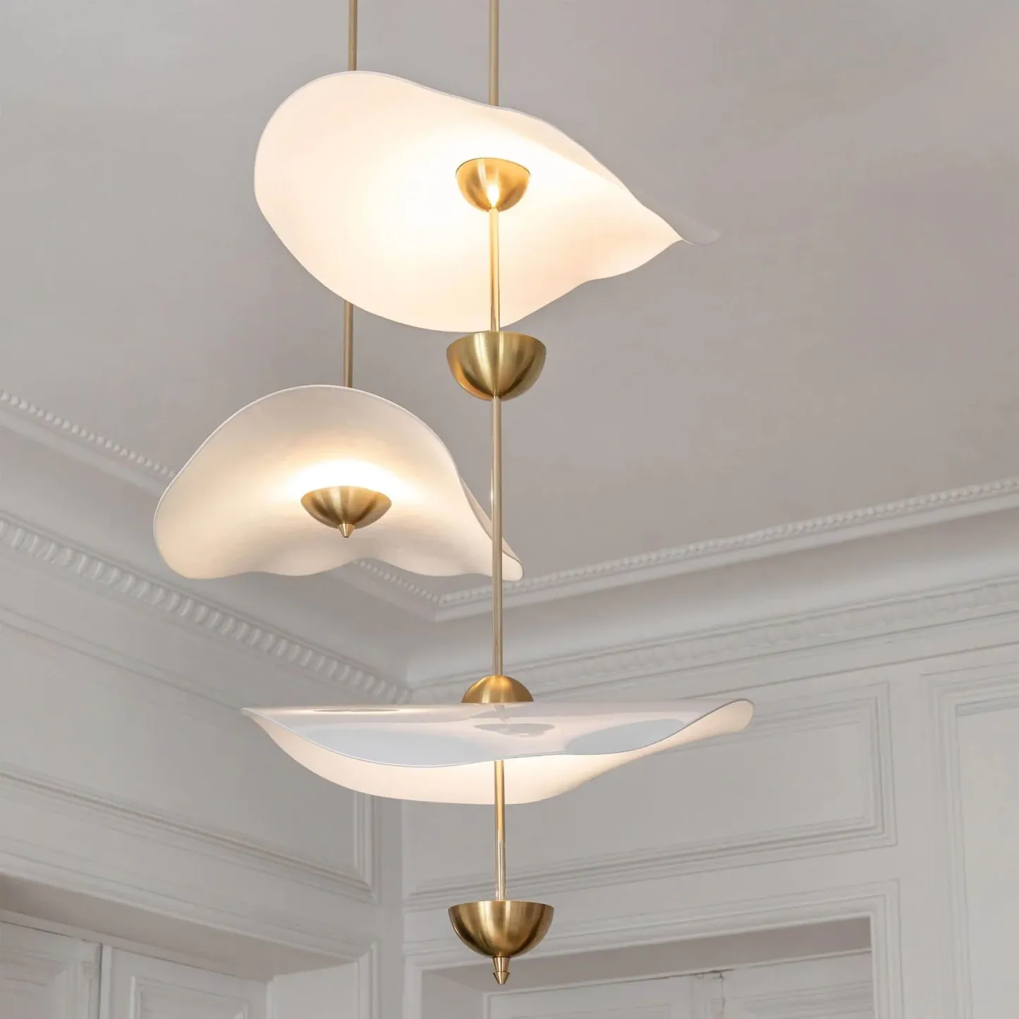 Carins Modern Gold Metal Acrylic Pendant Light Bedroom Living Room