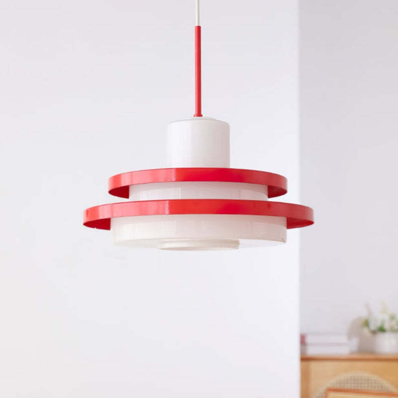 Red Hailie Bauhaus pendant light, modern lighting