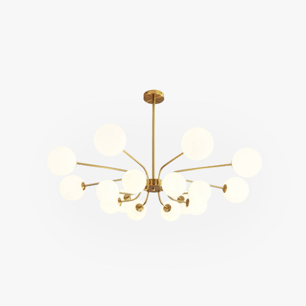 Valentina Modern LED Chandelier, gold finish, for living room and bedroom