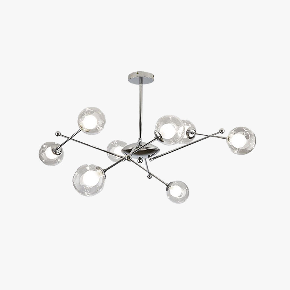Valentina Modern LED Chandelier Chrome Glass for Living Room/Bedroom