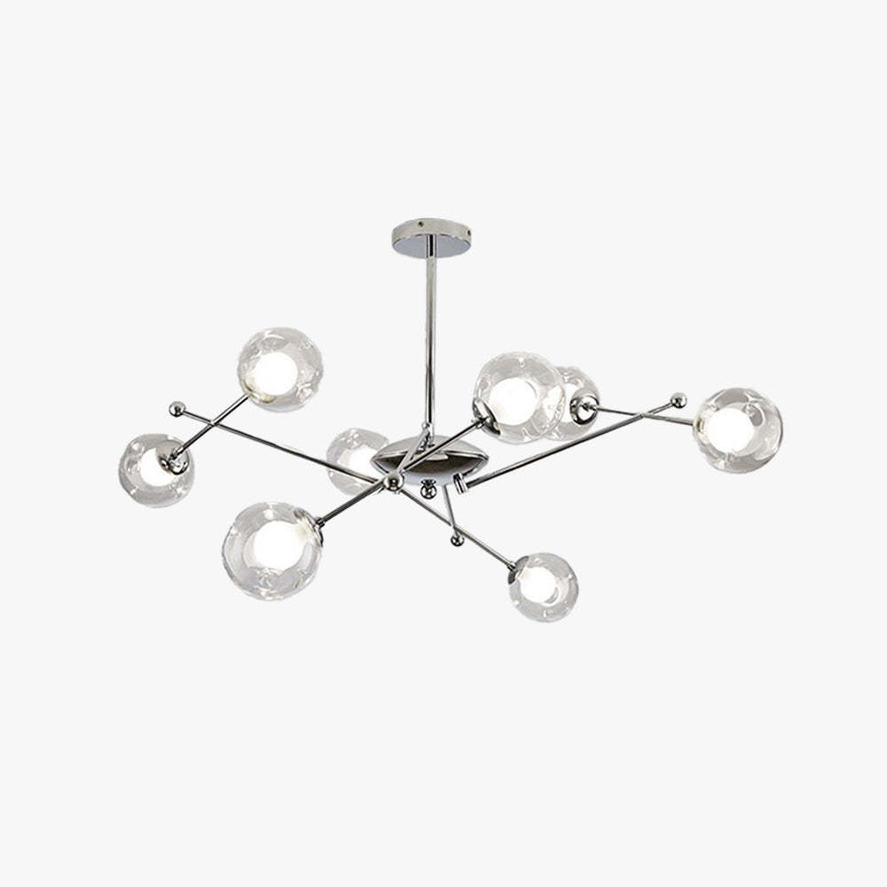 Valentina Modern LED Chandelier Chrome Glass for Living Room/Bedroom