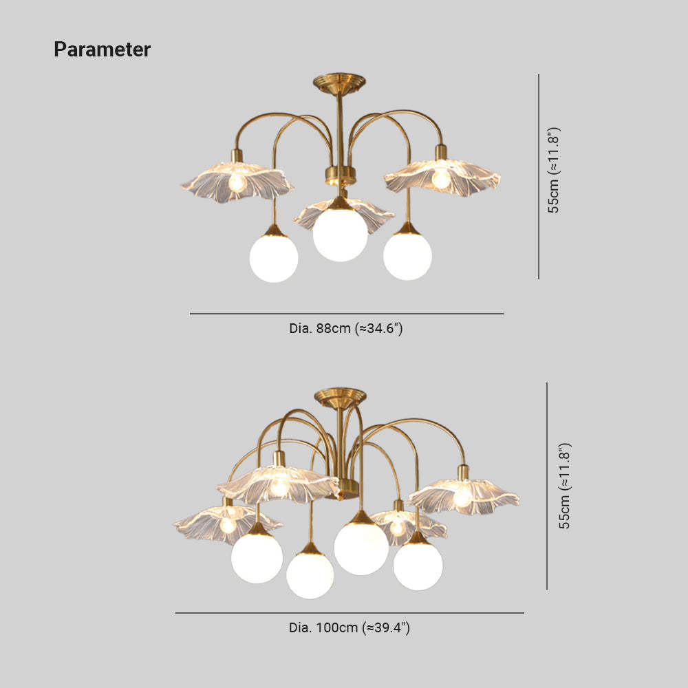 Hailie Chandelier Dimensions: 88cm and 100cm diameter, 55cm height