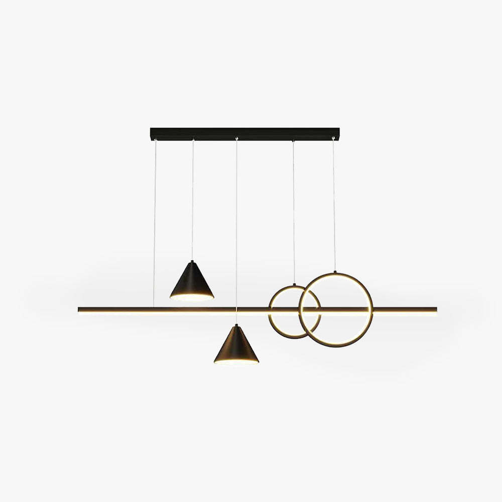 Edge Contemporary Geometric Linear Metal Pendant Light