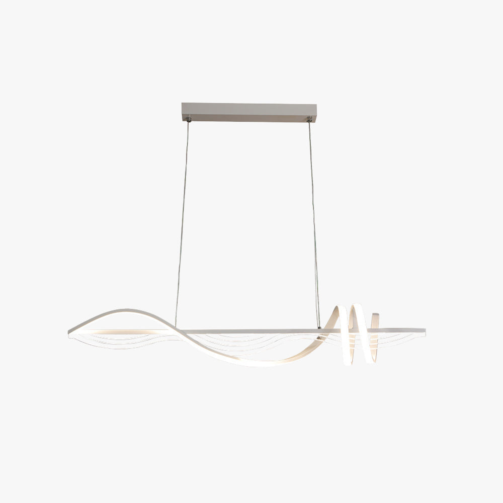 Louise Contemporary Geometric Style Linear Metal Pendant Light