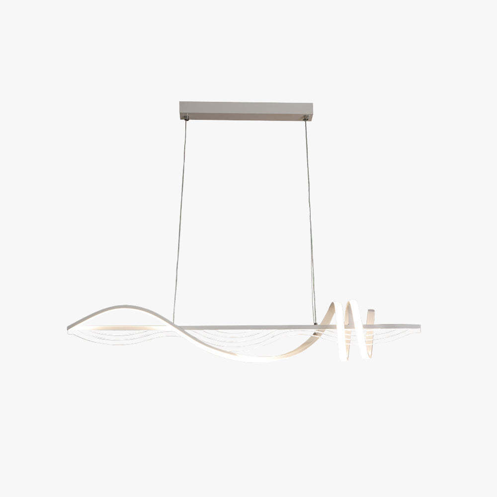 Louise Contemporary Geometric Style Linear Metal Pendant Light