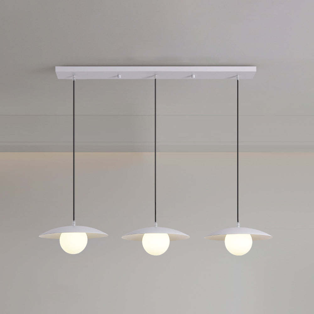 Modern white Morandi pendant light with three lamps