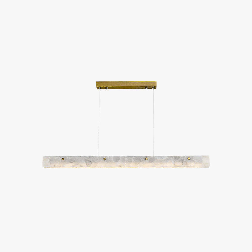 Edge Modern LED Pendant Light with Marble Shade for Dining Room