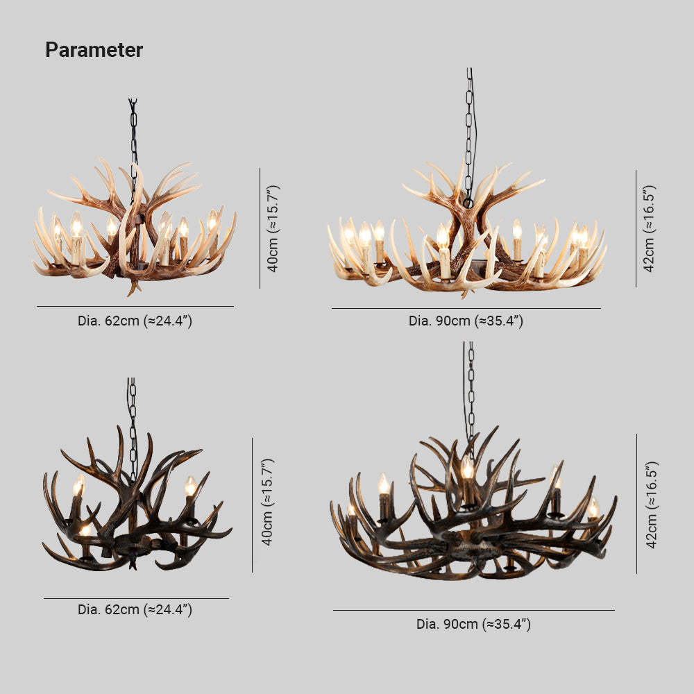 Silva antler pendant light dimensions and styles