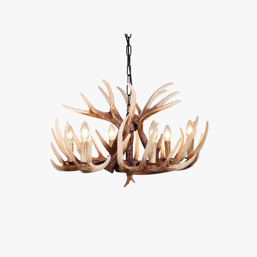 Antler chandelier, rustic pendant light for living room or bedroom