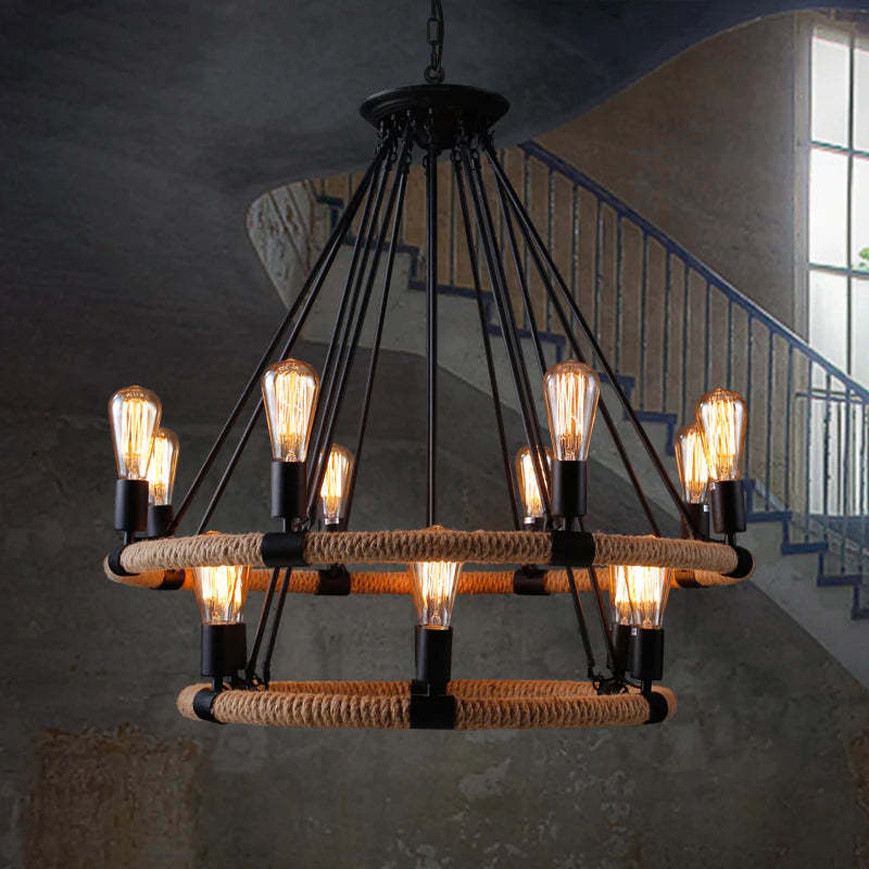 Epoch Industrial LED Pendant Light with Edison Bulbs