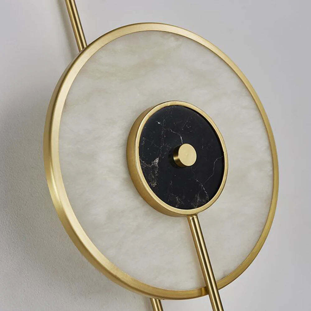 Kristy Modern Wall Lamp Detail - Metal and Marble