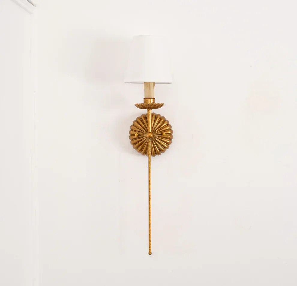 Alessio Vintage Antique Metal Fabric Wall Light Shades Hallway Living Room Bedroom