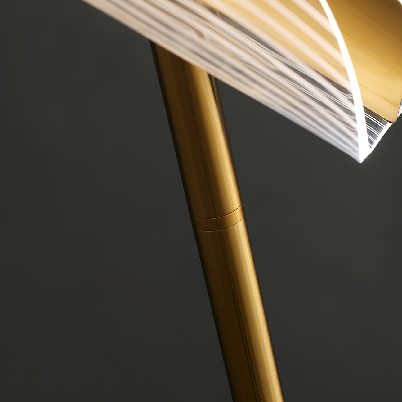 Salgado Floor Lamp Detail - Acrylic shade and gold finish