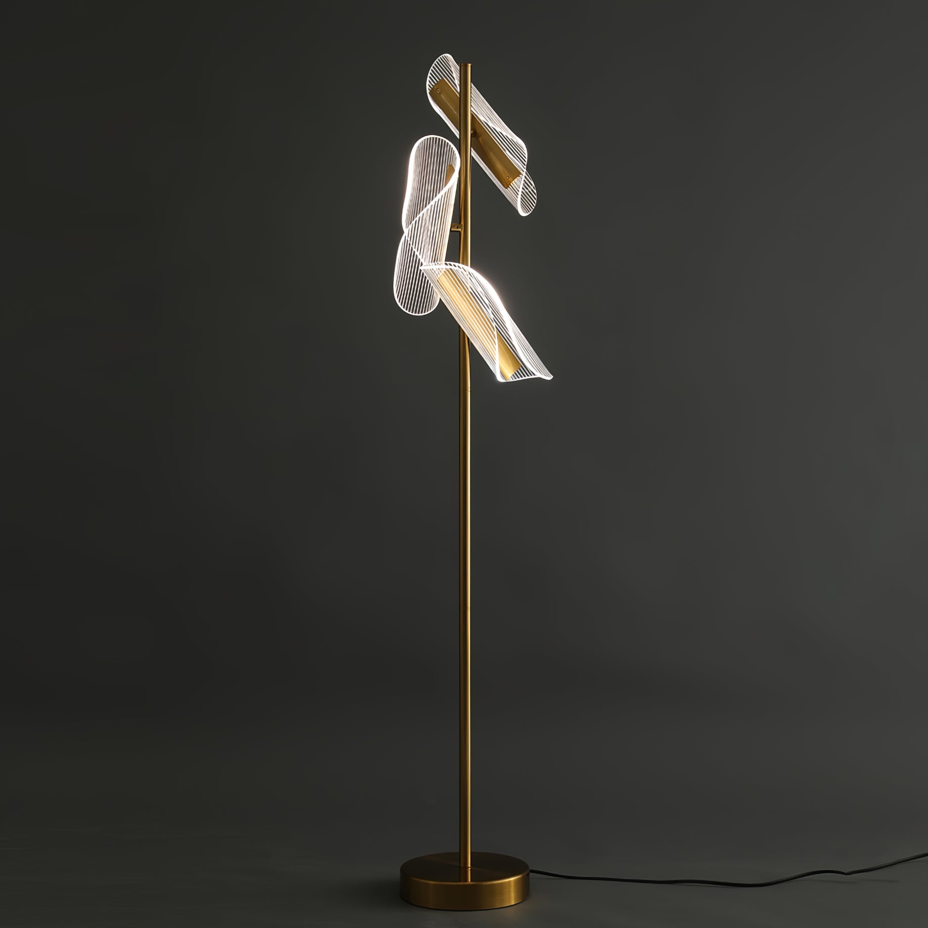 Salgado Floor Lamp with wavy acrylic shades