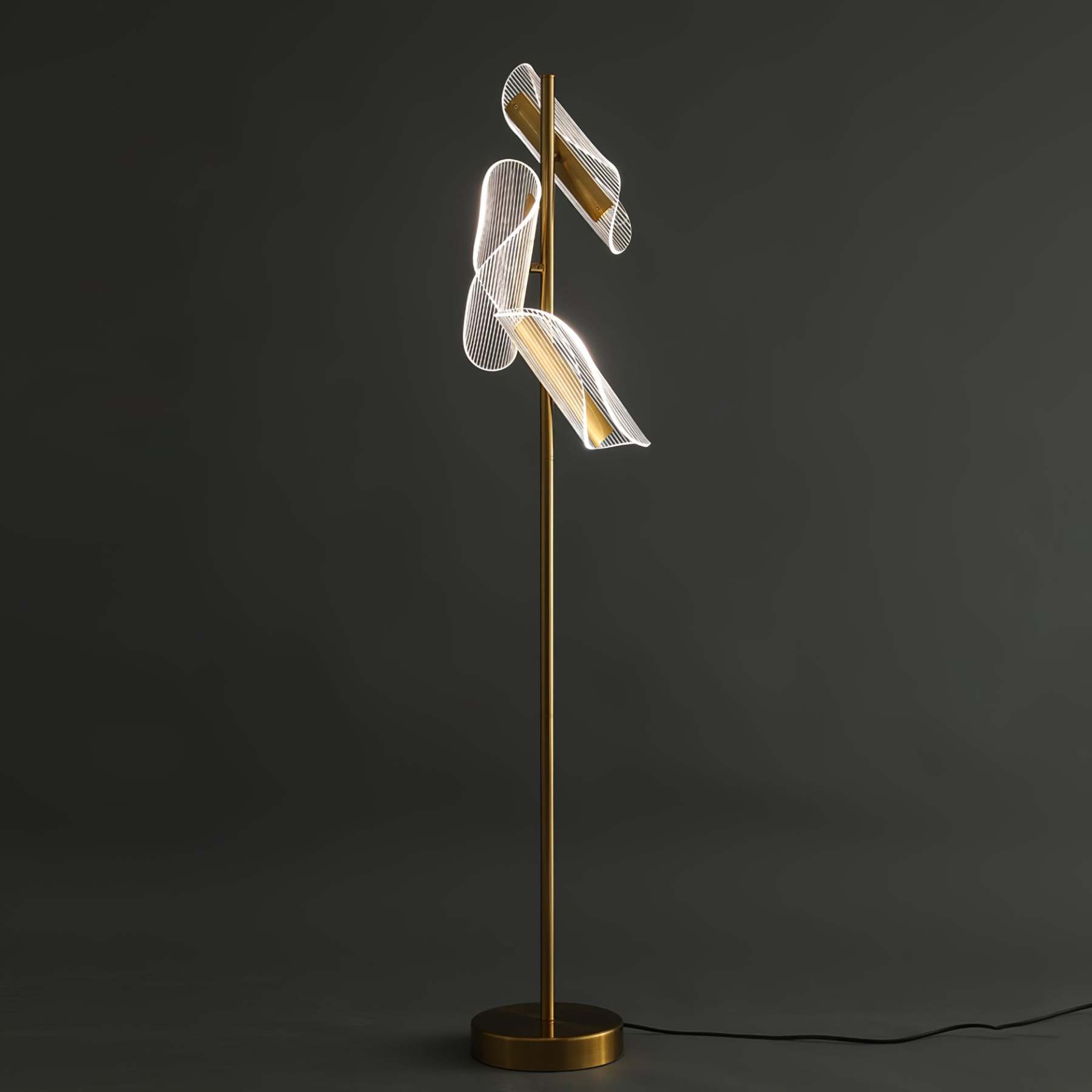 Salgado Floor Lamp with wavy acrylic shades