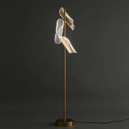 Salgado Floor Lamp with wavy acrylic shades