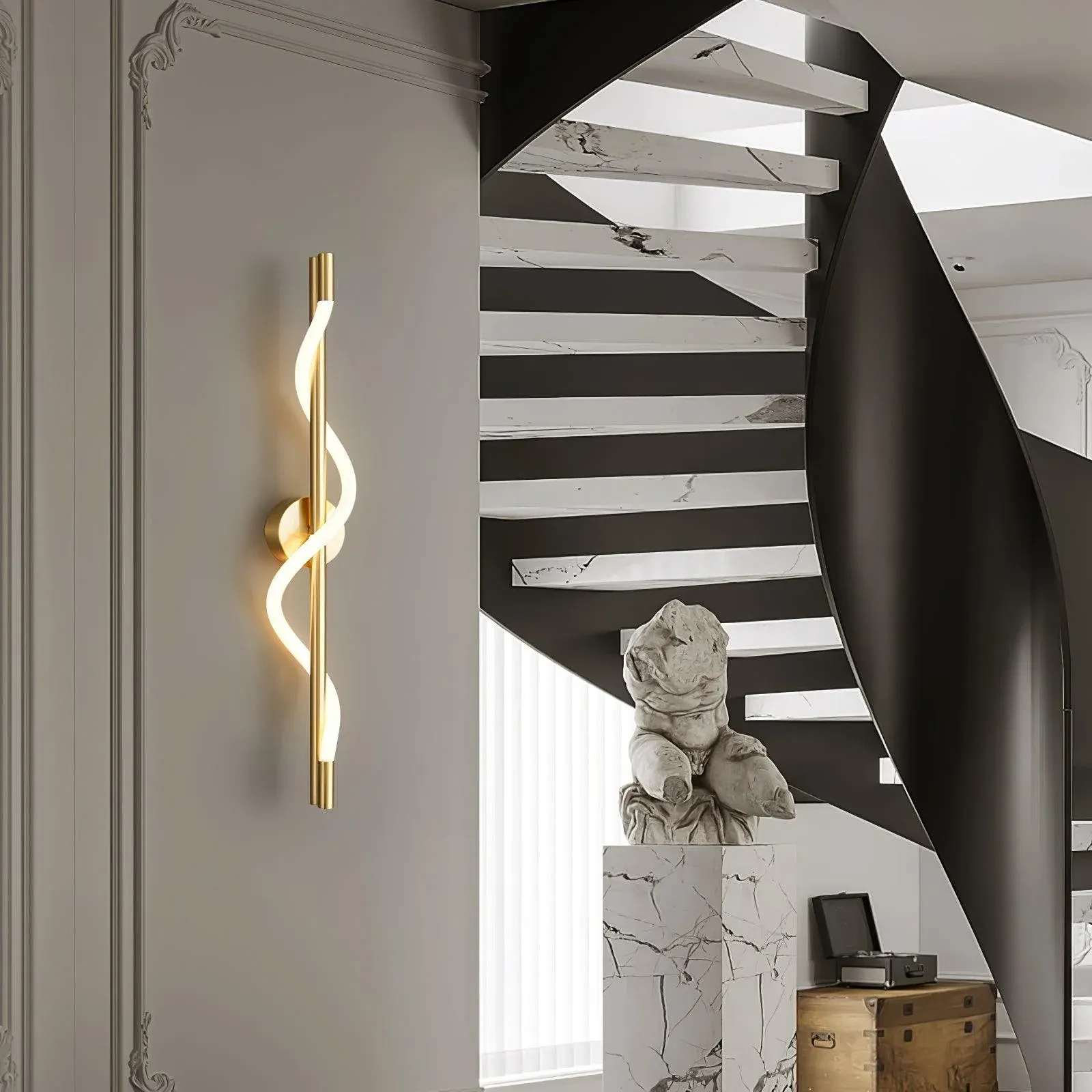 Valentina Modern Flexible Curve Metal Wall Light Living Room Bedroom