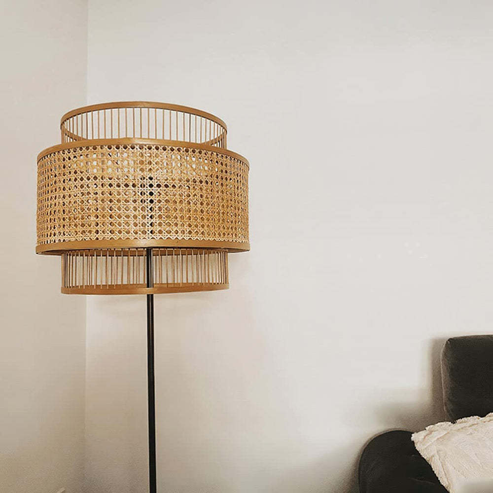 Ritta Zen Rattan Floor Lamp - Las Sola