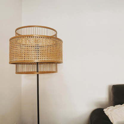 Ritta Zen Rattan Floor Lamp - Las Sola