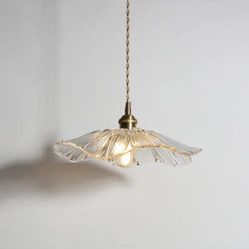 Flower glass pendant light, elegant lighting for dining room