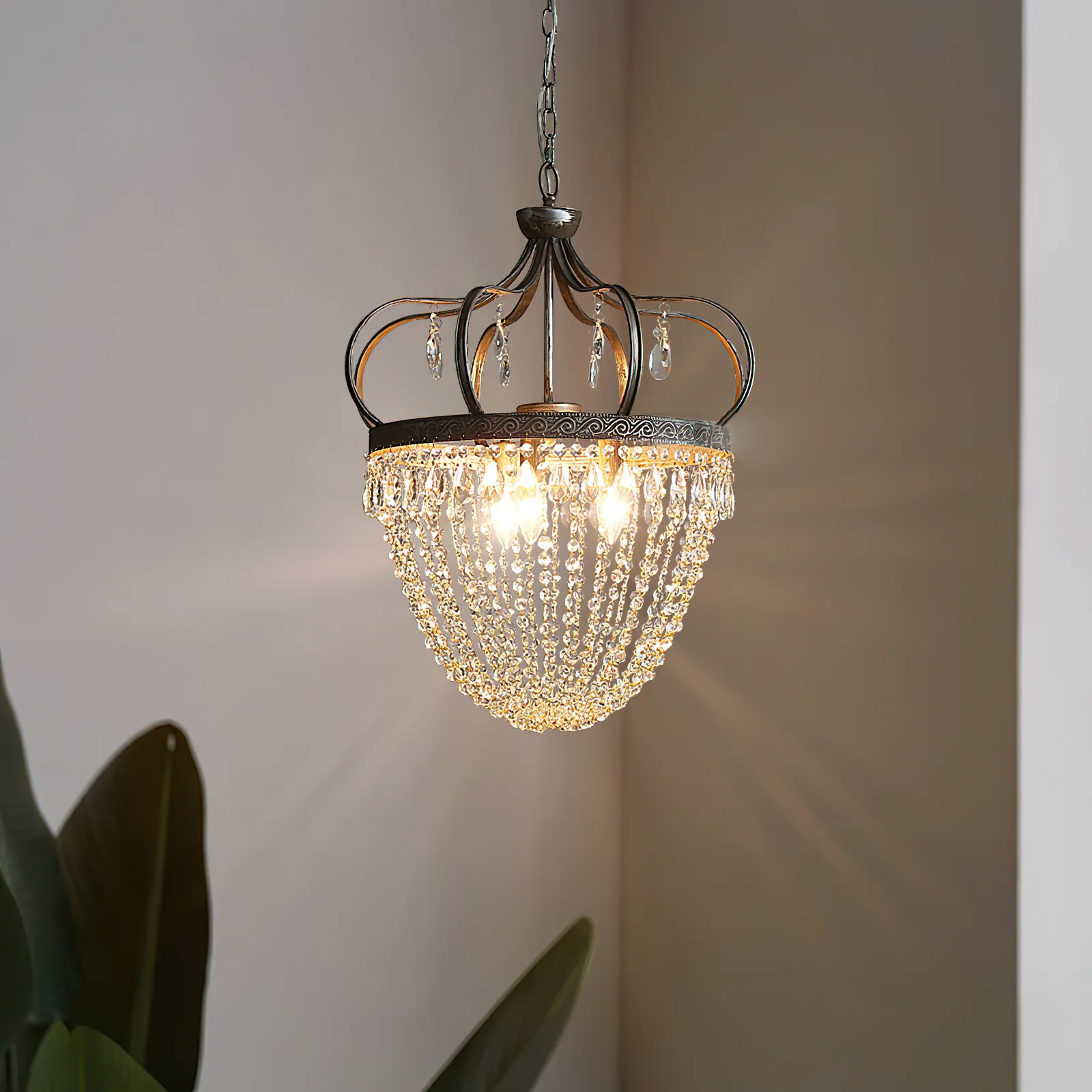 Marilyn Nordic Crystal Metal Silver Gold Pendant Light Dining Room Bedroom