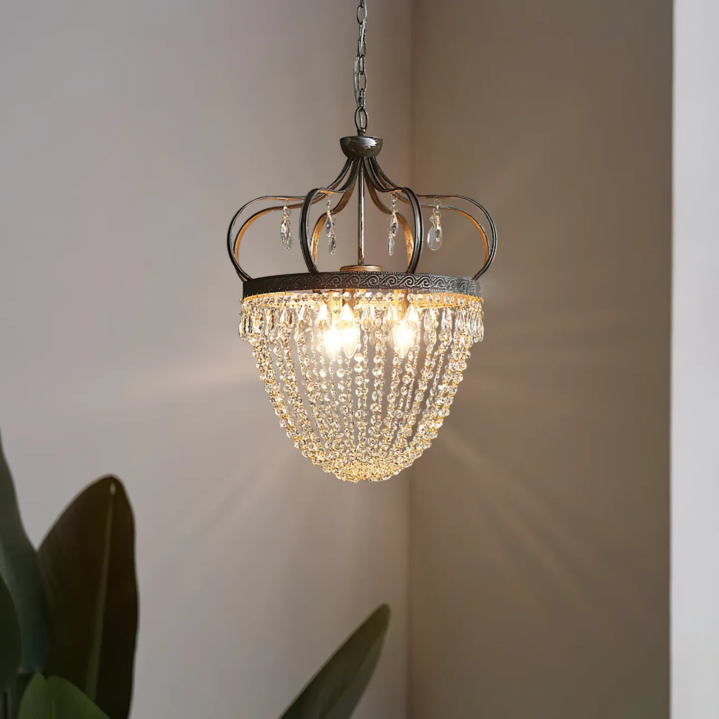 Marilyn Nordic Crystal Metal Silver Gold Pendant Light Dining Room Bedroom