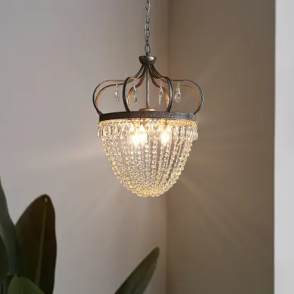 Marilyn Nordic Crystal Metal Silver Gold Pendant Light Dining Room Bedroom