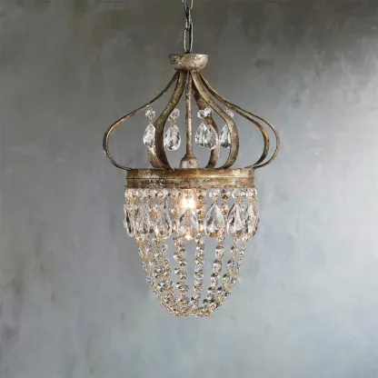 Marilyn Nordic Crystal Metal Silver Gold Pendant Light Dining Room Bedroom