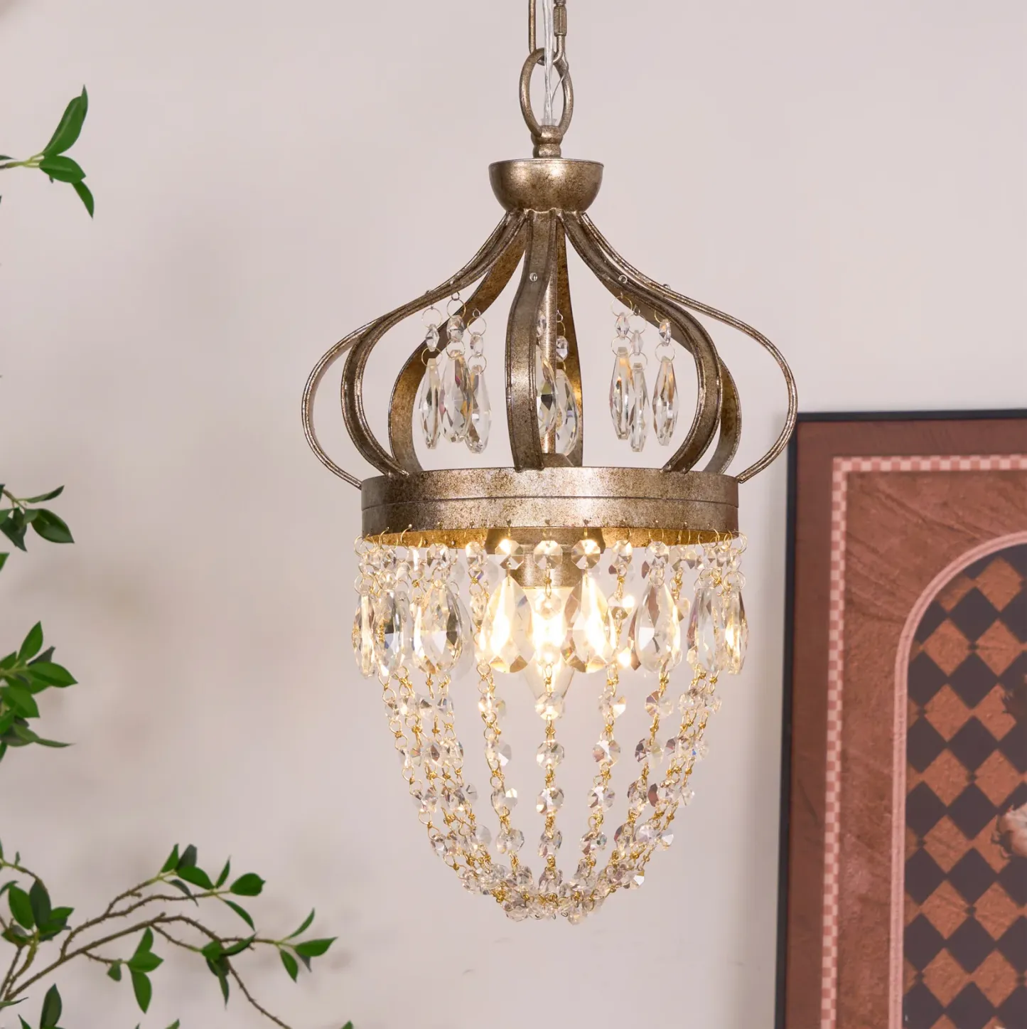 Marilyn Nordic Crystal Metal Silver Gold Pendant Light Dining Room Bedroom