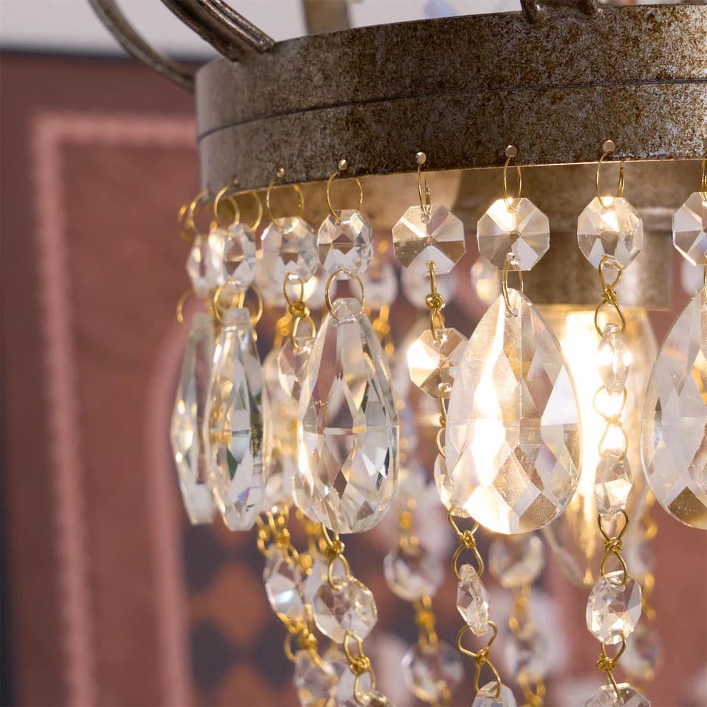 Marilyn Nordic Crystal Metal Silver Gold Pendant Light Dining Room Bedroom