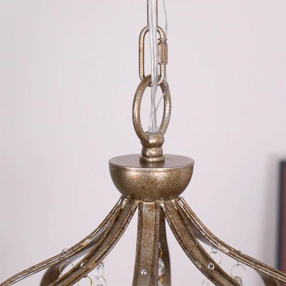 Marilyn Nordic Crystal Metal Silver Gold Pendant Light Dining Room Bedroom