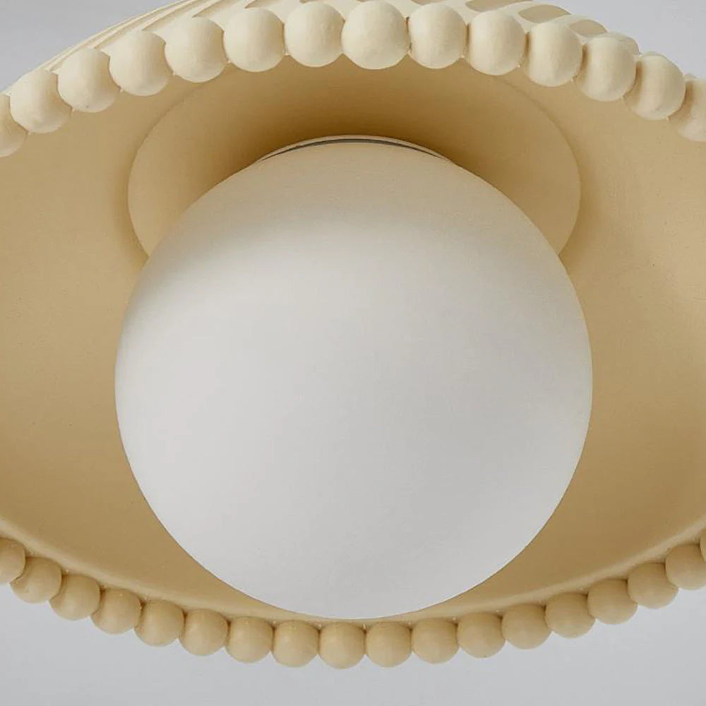 Elif Pendant Light close-up detail, resin shade and G9 bulb