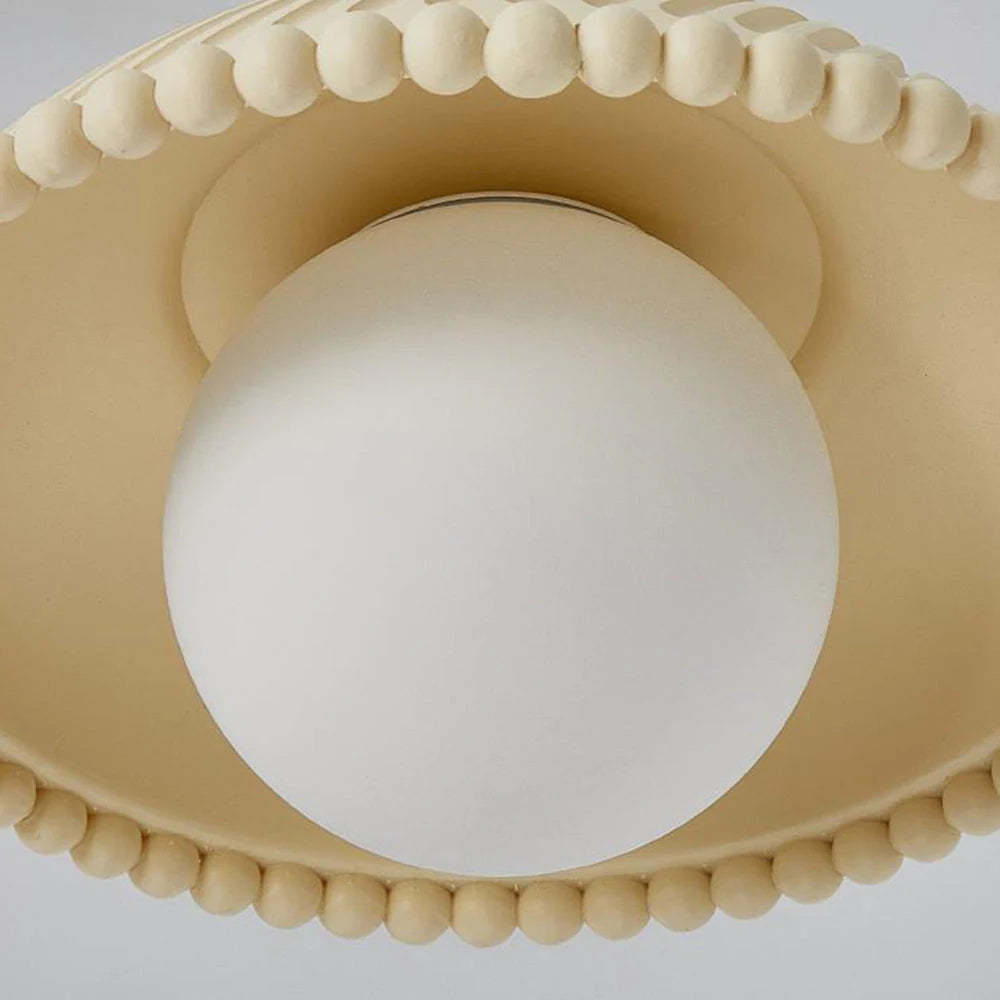 Elif Pendant Light close-up detail, resin shade and G9 bulb