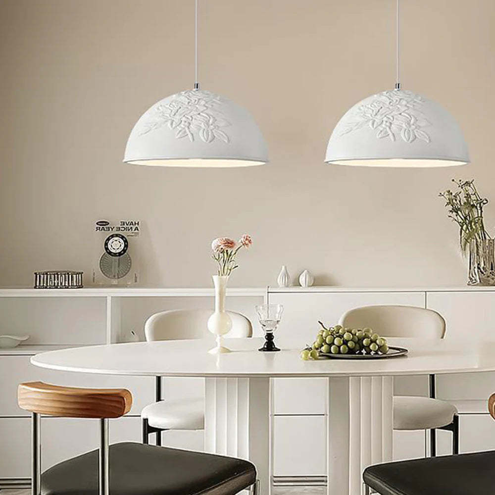 Elif French Style Pendant Lights above dining table