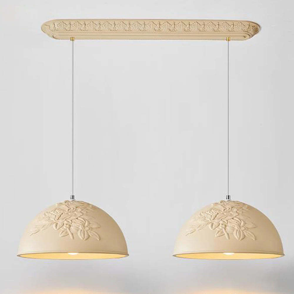 Elif French Style pendant light with floral detailing
