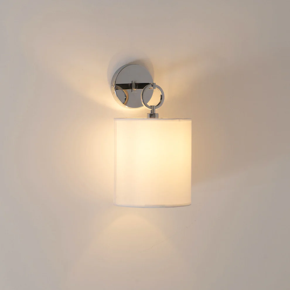 Austin Cylindrical Fabric Shade Wall Lamp