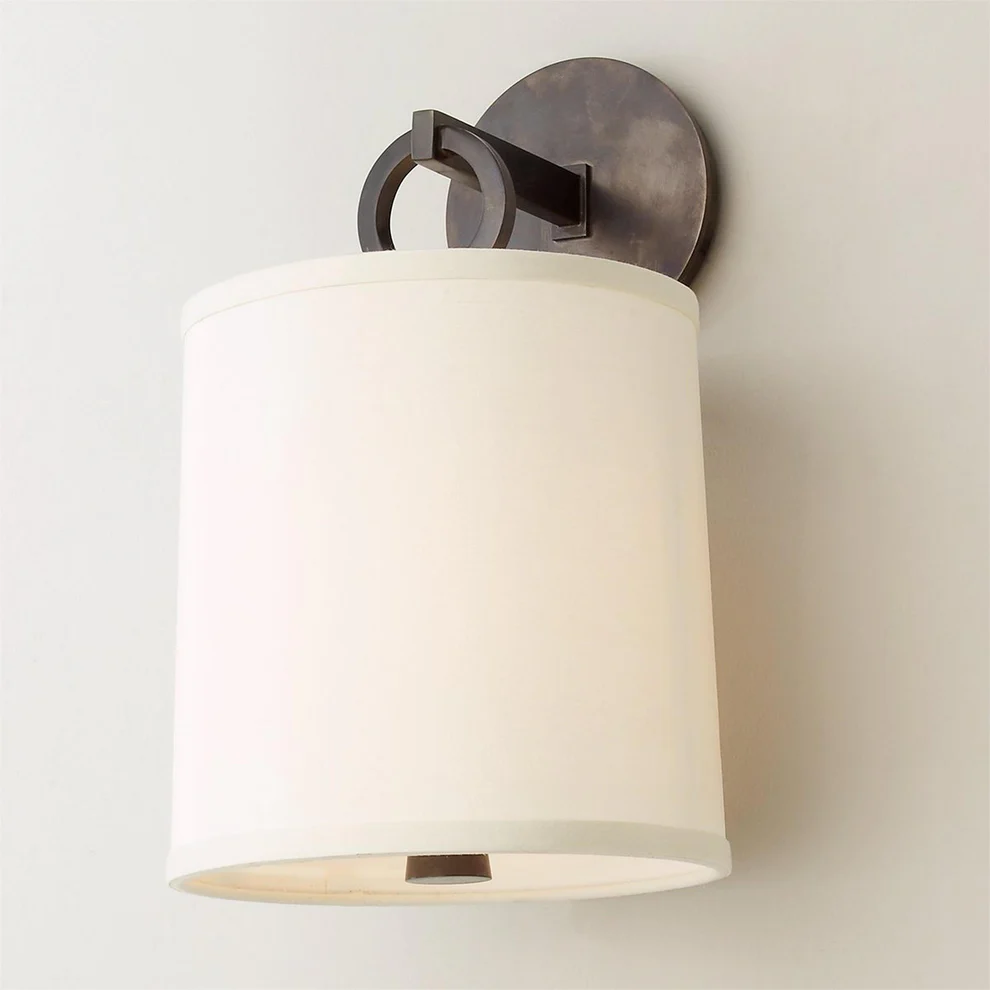 Austin Cylindrical Fabric Shade Wall Lamp