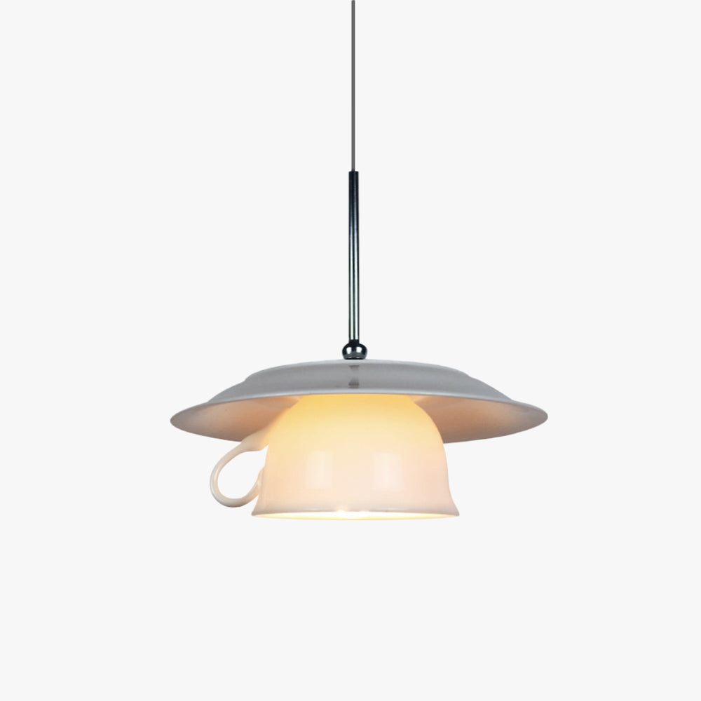 Hailie Modern Cup Ceramic Pendant Light for Bedroom or Living Room