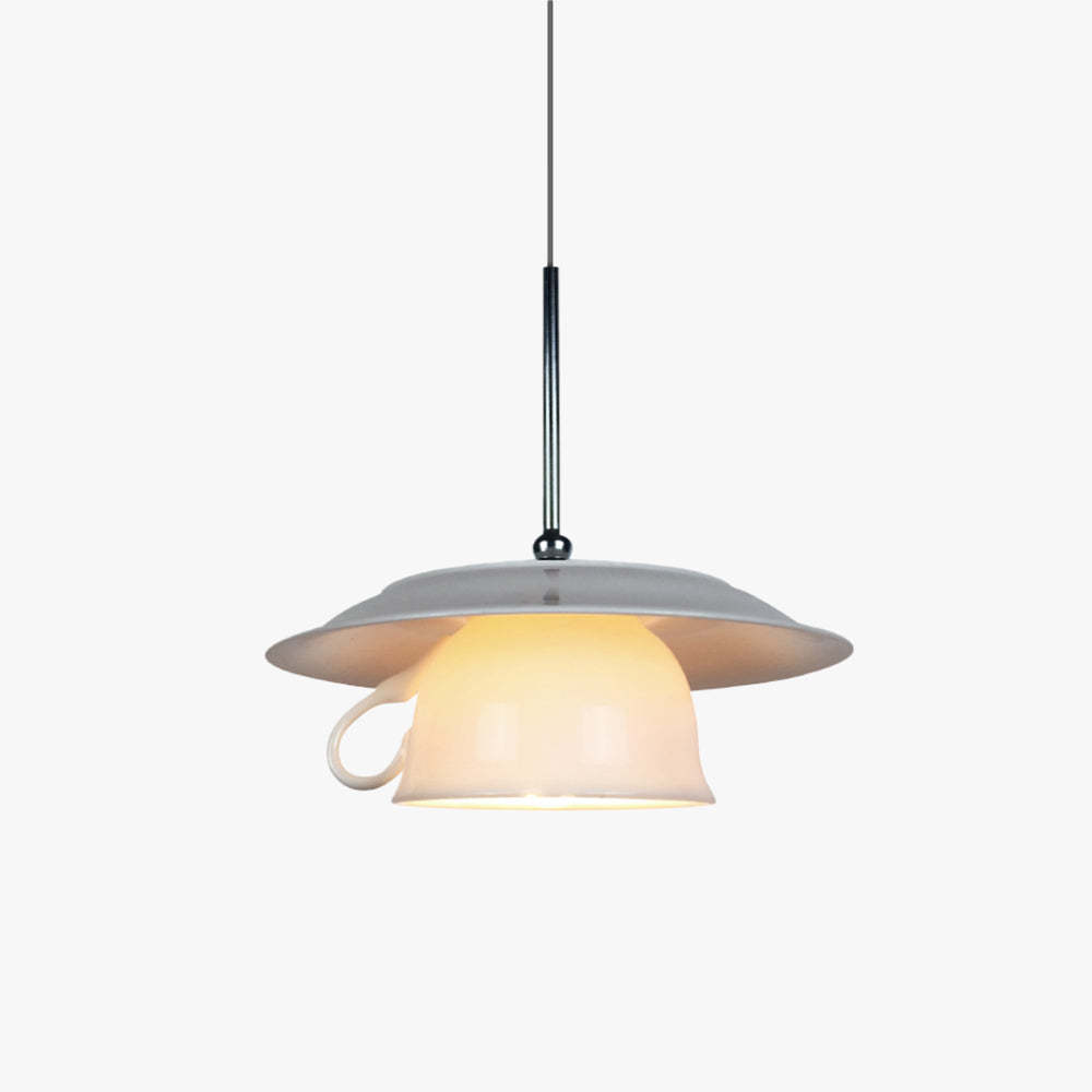 Hailie Modern Cup Ceramic Pendant Light for Bedroom or Living Room