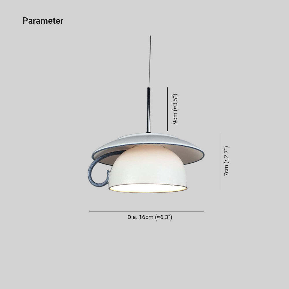 Hailie Nordic Cup Pendant Light - Dimension Details