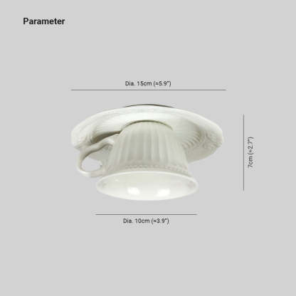 Cairns Cup Ceiling Light - Dimension Diagram