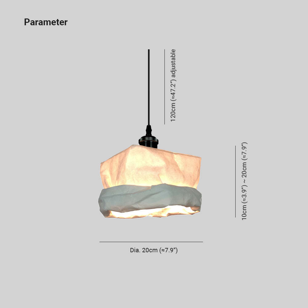 Hailie Vintage Cup Pendant Light dimensions, metal and paper design