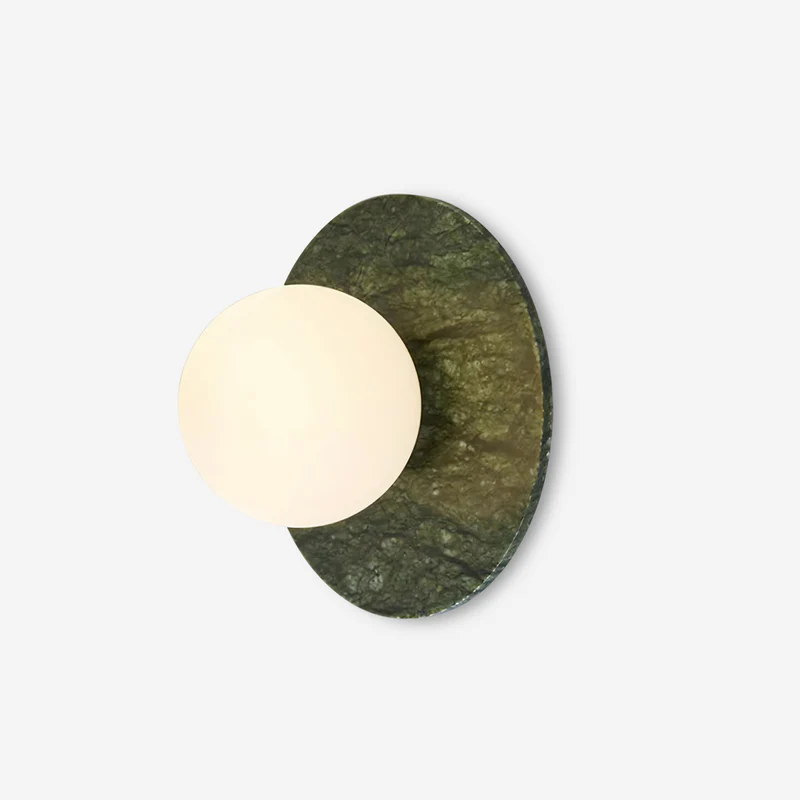 Jade Minimalist Globe Marble Wall Lamp