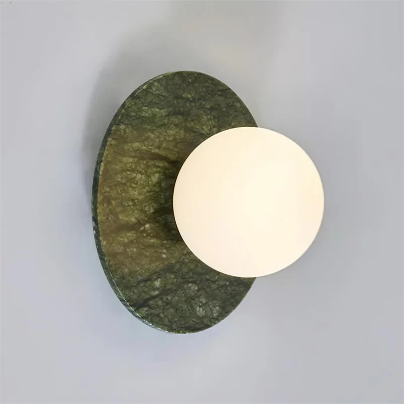 Jade Minimalist Globe Marble Wall Lamp